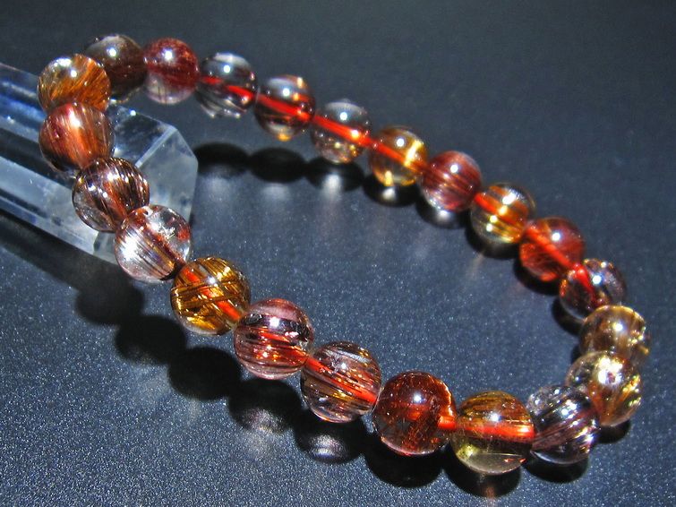 ファイナルグレード金針ルチル水晶 ブレスレット 9mm [T15-10199] 1枚目