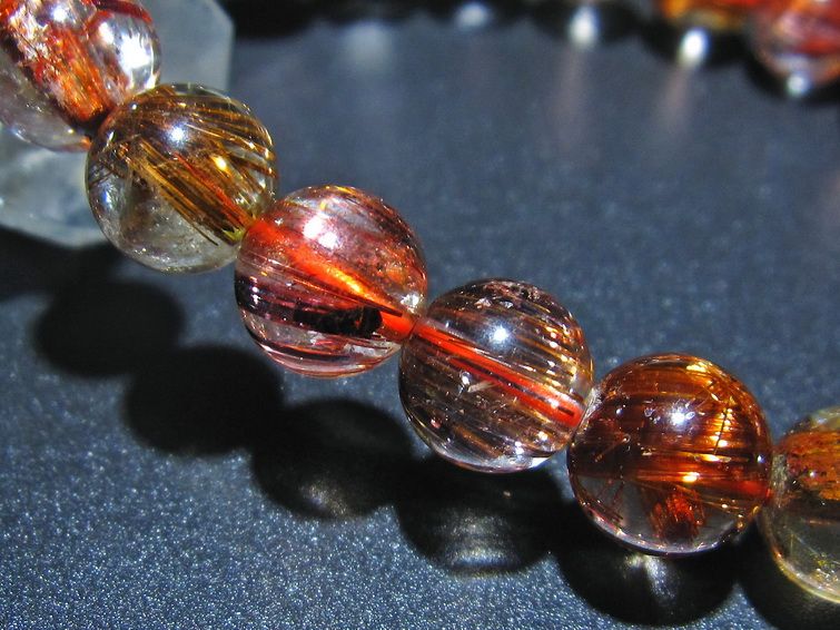 ファイナルグレード金針ルチル水晶 ブレスレット 9mm [T15-10199] 3枚目