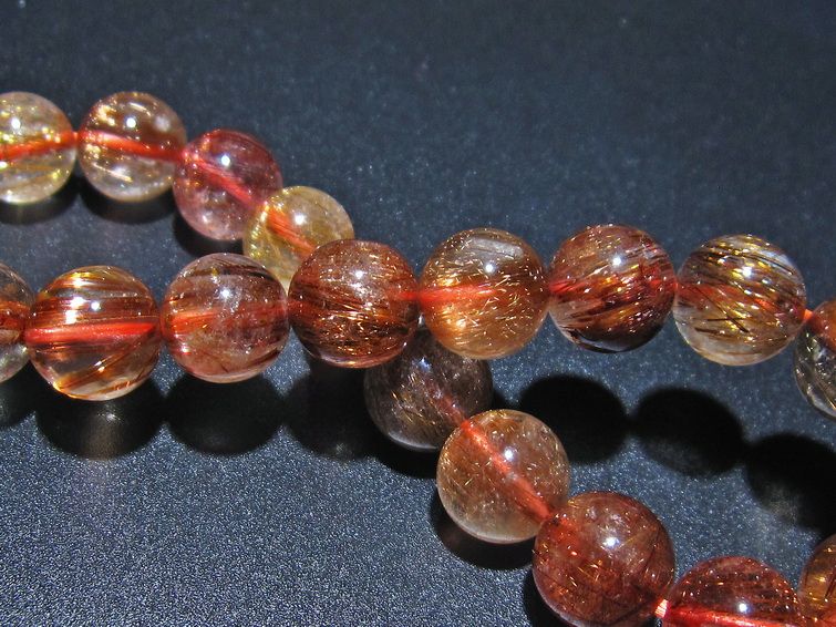 ファイナルグレード金針ルチル水晶 ブレスレット 9mm [t15-10235] 1枚目