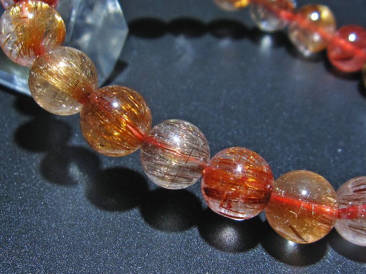 ファイナルグレード金針ルチル水晶 ブレスレット 9mm [t15-10236] 3枚目