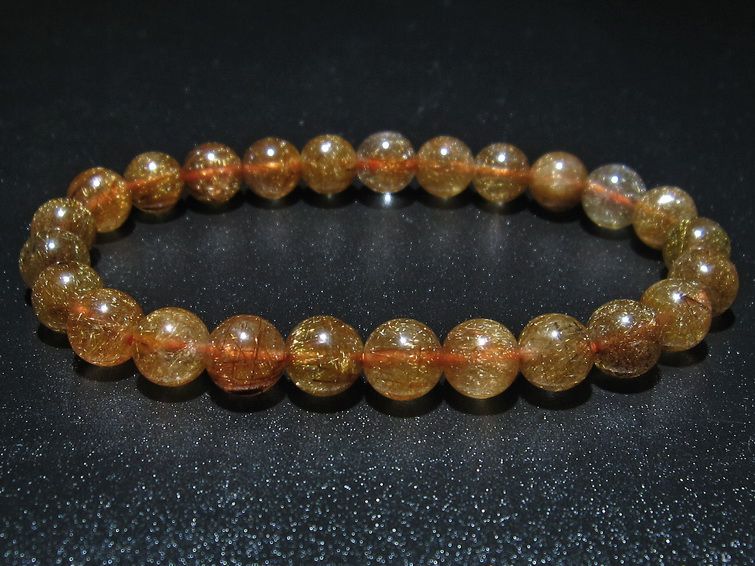 金針ルチル水晶 ブレスレット 8mm [t15-10259] 1枚目