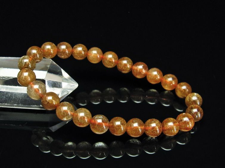 金針ルチル水晶 ブレスレット 8mm [t15-10259] 3枚目