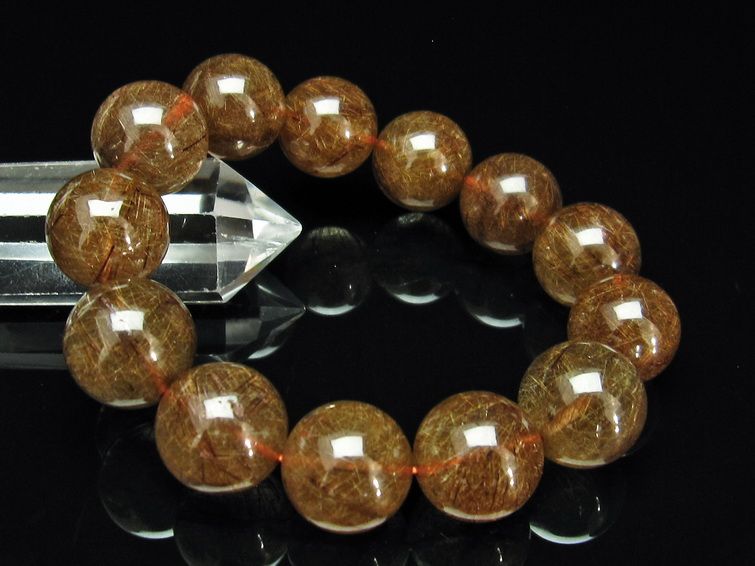 金針ルチル水晶 ブレスレット 18mm [t15-10264] 3枚目