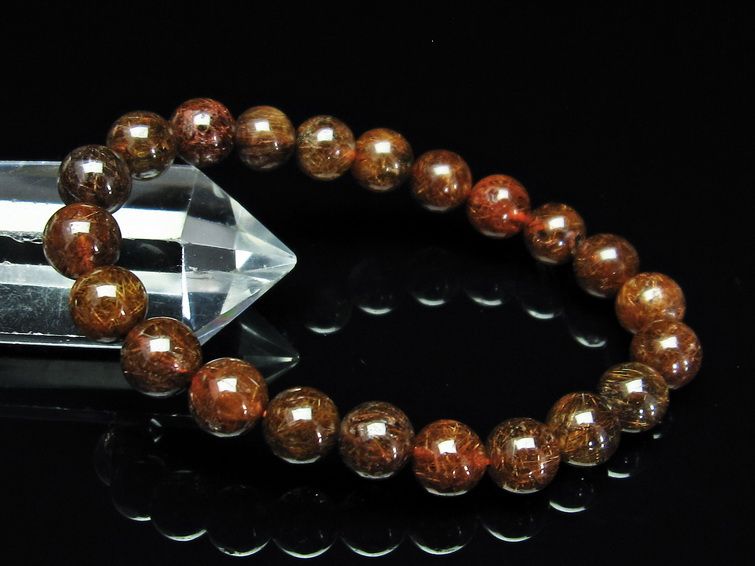 金針ルチル水晶 ブレスレット 9mm [T15-10288] 3枚目