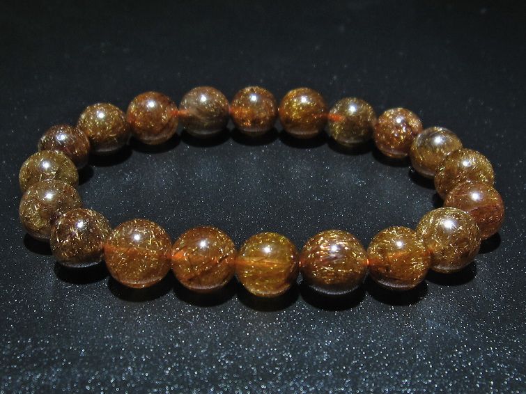 金針ルチル水晶 ブレスレット 10mm [t15-10295] 1枚目