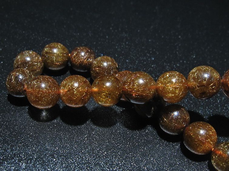 金針ルチル水晶 ブレスレット 10mm [t15-10295] 2枚目