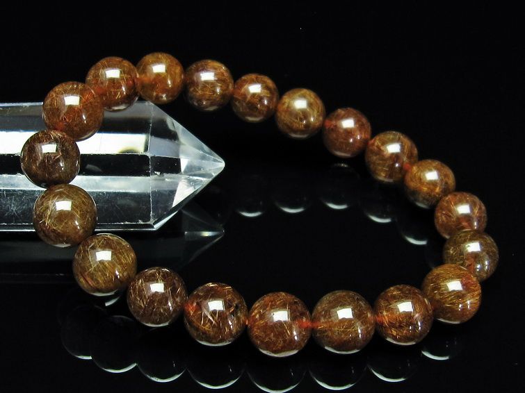 金針ルチル水晶 ブレスレット 10mm [t15-10295] 3枚目