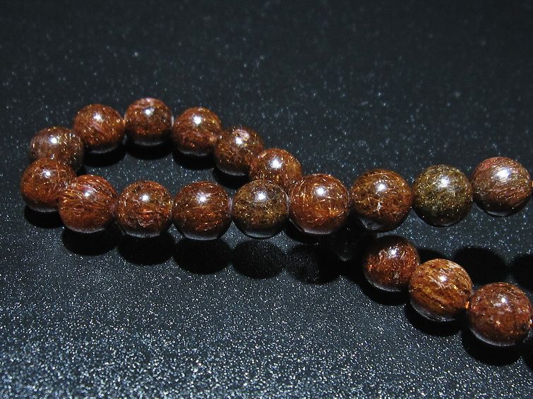 金針ルチル水晶 ブレスレット 9mm [T15-10304] 2枚目