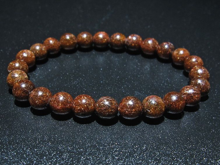 金針ルチル水晶 ブレスレット 8mm [t15-10305] 1枚目