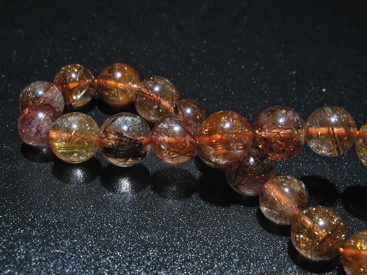 金針ルチル水晶 ブレスレット 10mm [t15-10317] 2枚目