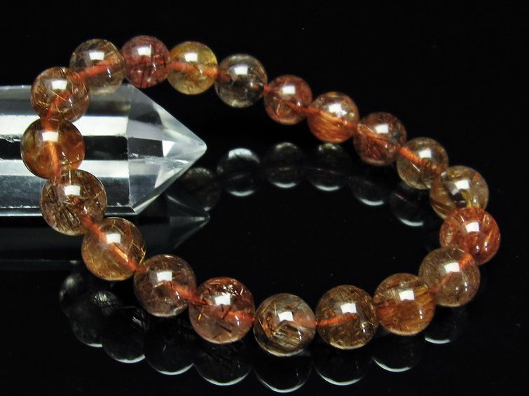 金針ルチル水晶 ブレスレット 10mm [t15-10317] 3枚目