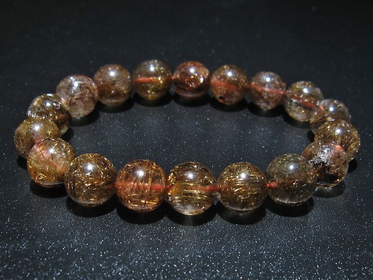 金針ルチル水晶 ブレスレット 11mm [t15-10328] 1枚目