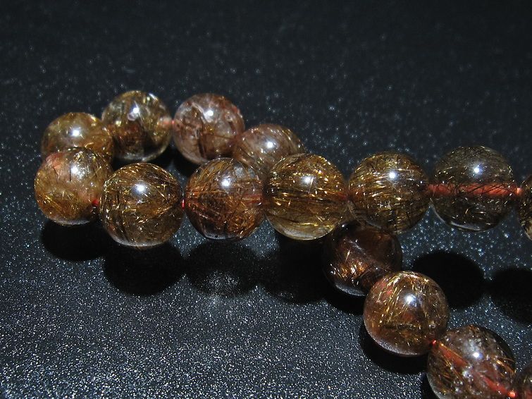 金針ルチル水晶 ブレスレット 11mm [t15-10328] 2枚目