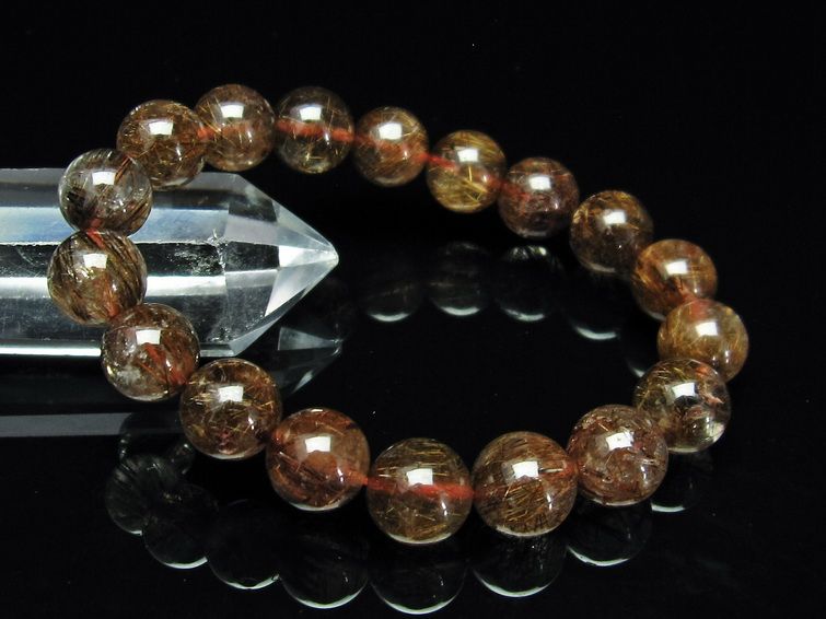 金針ルチル水晶 ブレスレット 11mm [t15-10328] 3枚目