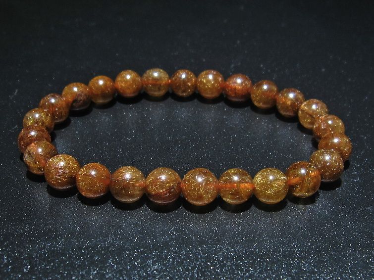 金針ルチル水晶 ブレスレット 8mm [t15-10334] 1枚目