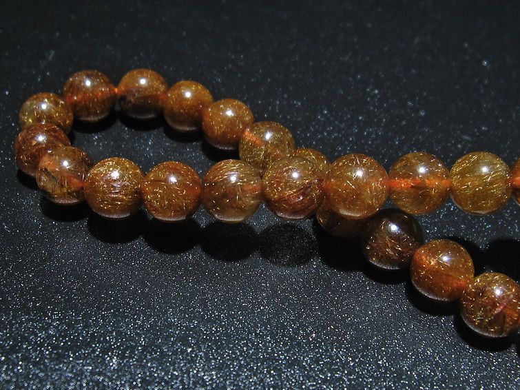 金針ルチル水晶 ブレスレット 8mm [t15-10334] 2枚目