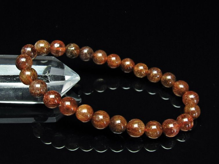 金針ルチル水晶 ブレスレット 8mm [T15-10335] 3枚目