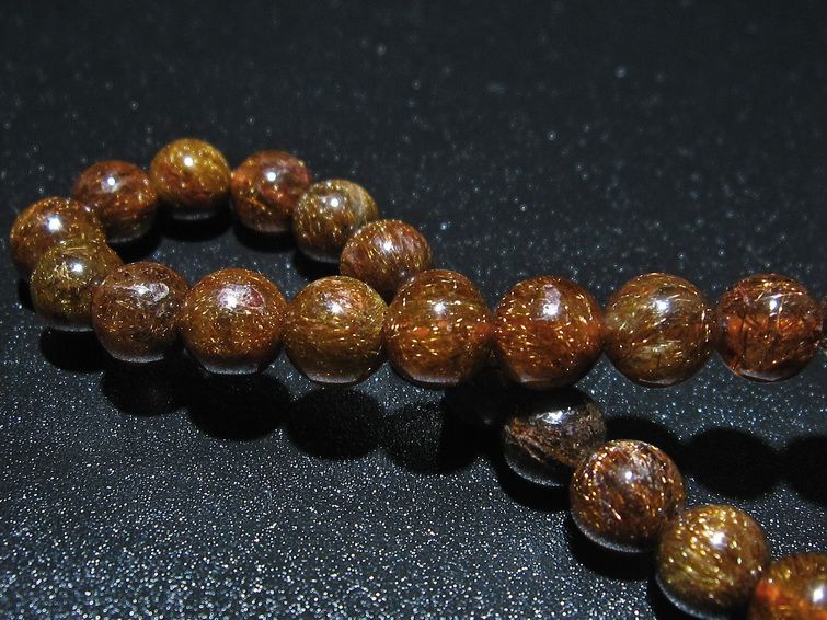 金針ルチル水晶 ブレスレット 8mm [t15-10338] 2枚目