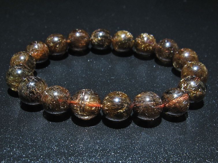 金針ルチル水晶 ブレスレット 11mm [t15-10344] 1枚目