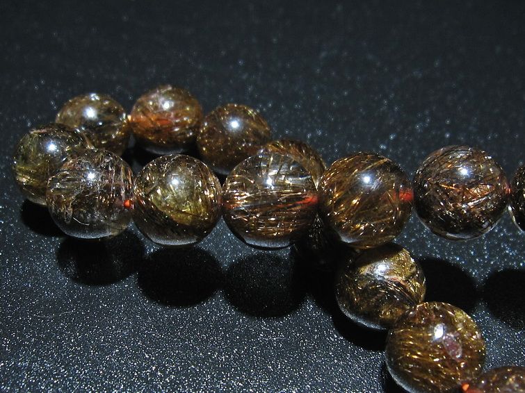 金針ルチル水晶 ブレスレット 11mm [t15-10344] 2枚目