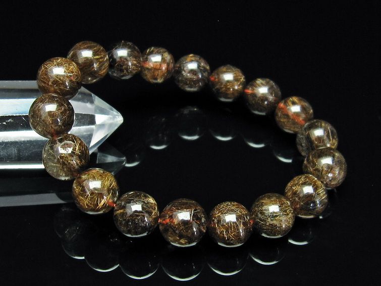 金針ルチル水晶 ブレスレット 11mm [t15-10344] 3枚目