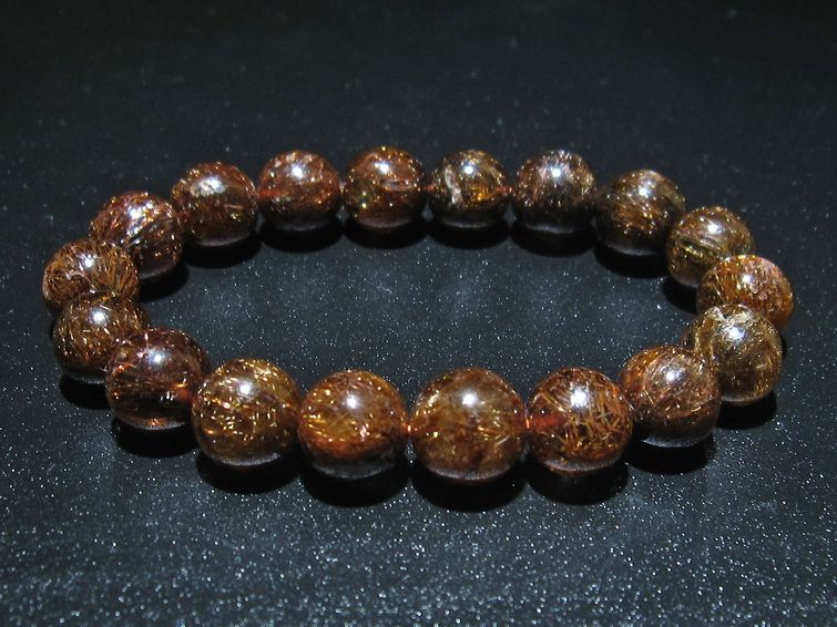 金針ルチル水晶 ブレスレット 11mm [t15-10346] 1枚目