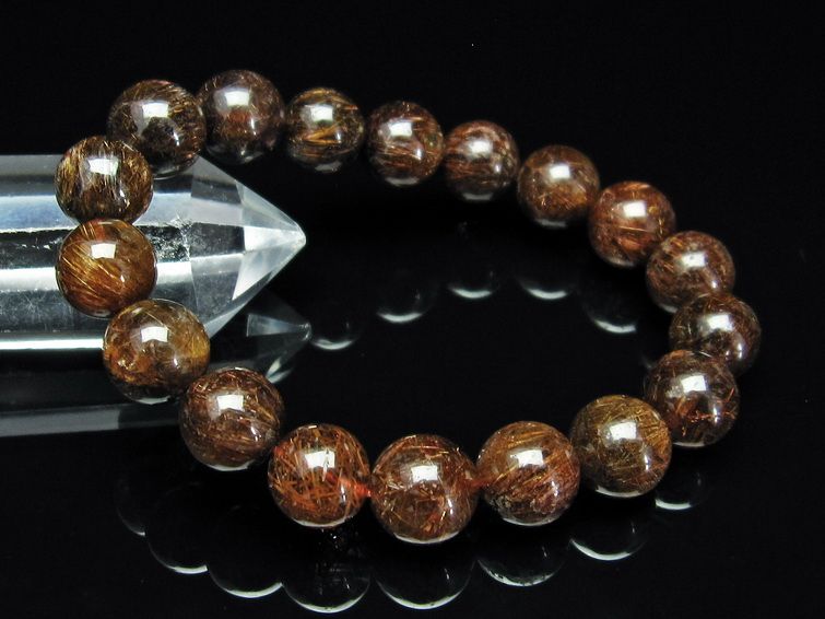 金針ルチル水晶 ブレスレット 11mm [t15-10346] 3枚目