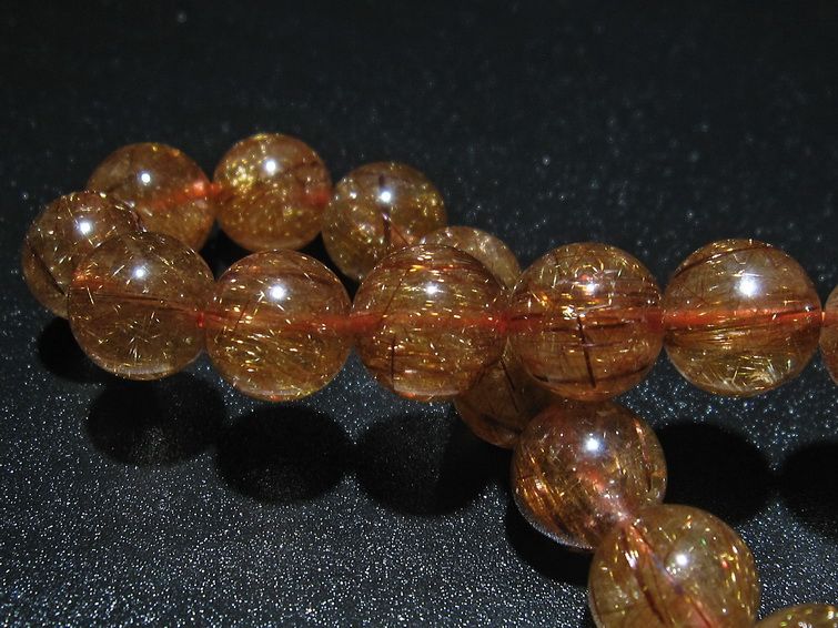 ファイナルグレード金針ルチル水晶 ブレスレット 11mm [t15-10358] 2枚目