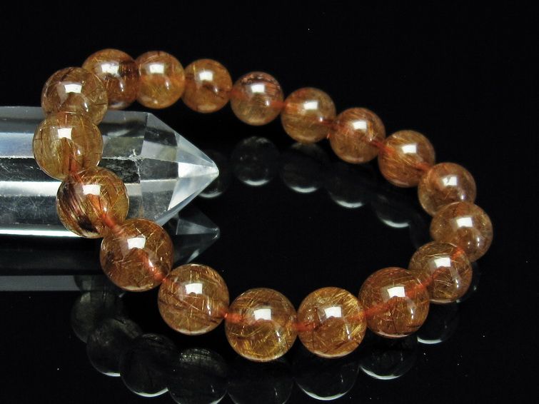 ファイナルグレード金針ルチル水晶 ブレスレット 11mm [t15-10358] 3枚目