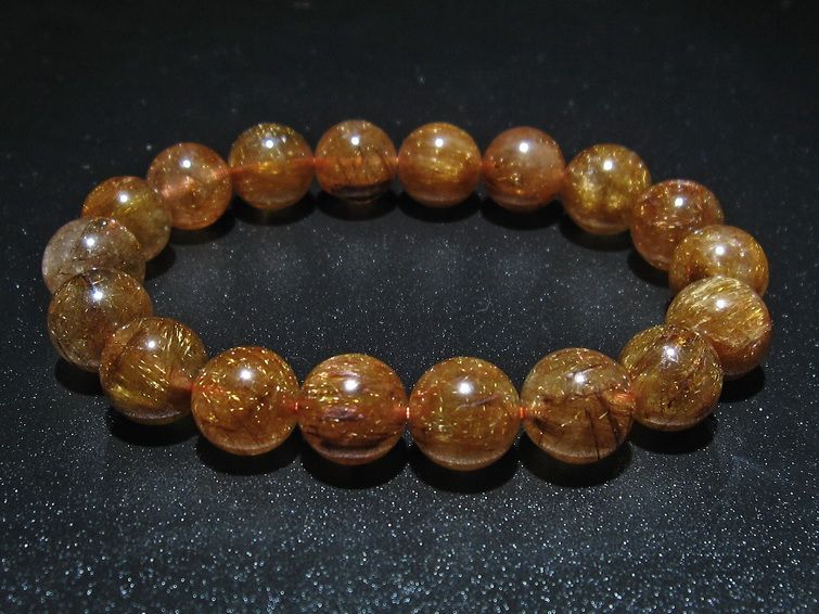 ファイナルグレード金針ルチル水晶 ブレスレット 11mm [T15-10360] 1枚目