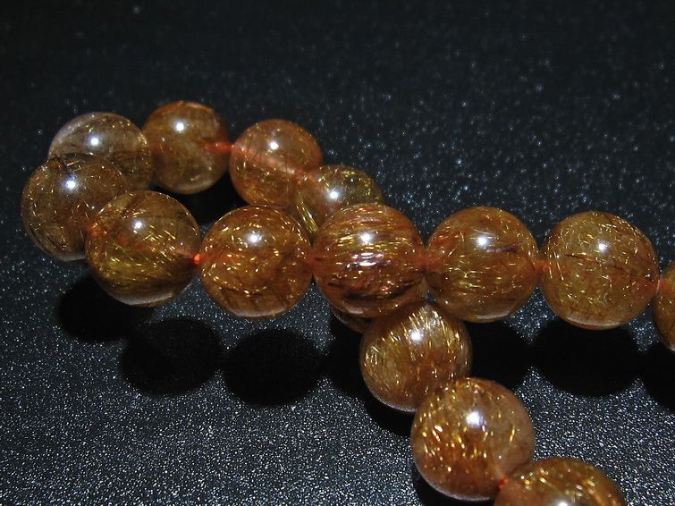 ファイナルグレード金針ルチル水晶 ブレスレット 11mm [T15-10360] 2枚目