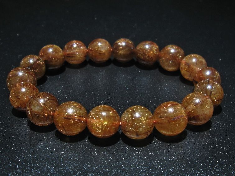 ファイナルグレード金針ルチル水晶 ブレスレット 11mm [T15-10361] 1枚目