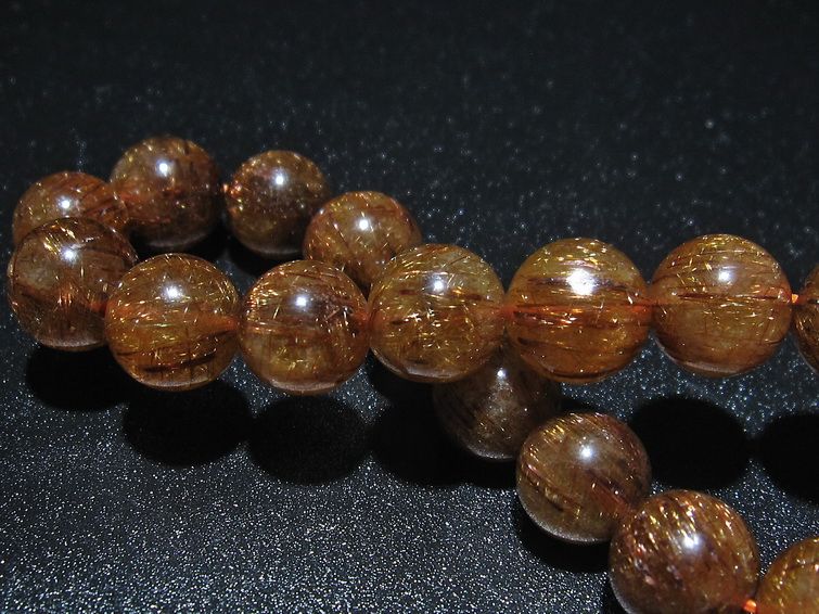 ファイナルグレード金針ルチル水晶 ブレスレット 11mm [T15-10361] 2枚目