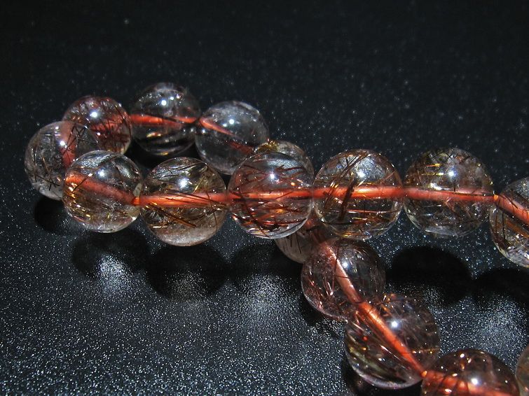 ファイナルグレード金針ルチル水晶 ブレスレット 12mm [t15-10365] 2枚目