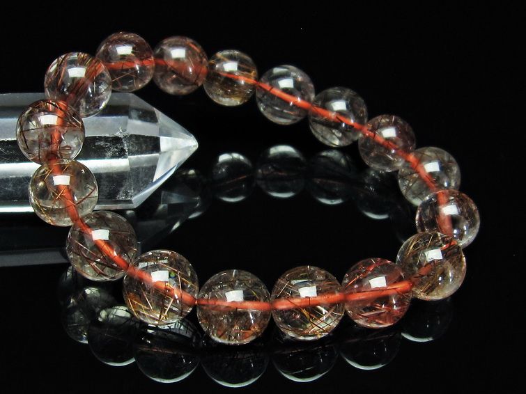 ファイナルグレード金針ルチル水晶 ブレスレット 12mm [t15-10365] 3枚目