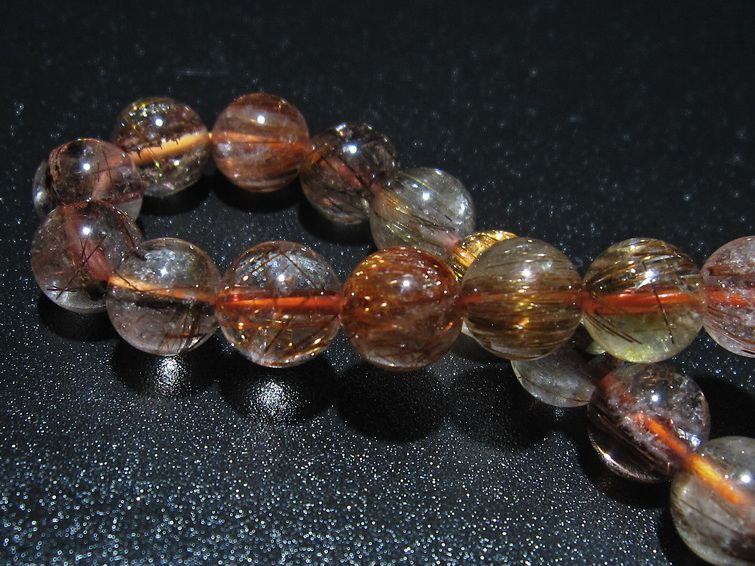 ファイナルグレード金針ルチル水晶 ブレスレット 9mm [t15-10376] 2枚目