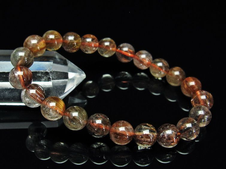 ファイナルグレード金針ルチル水晶 ブレスレット 9mm [t15-10376] 3枚目