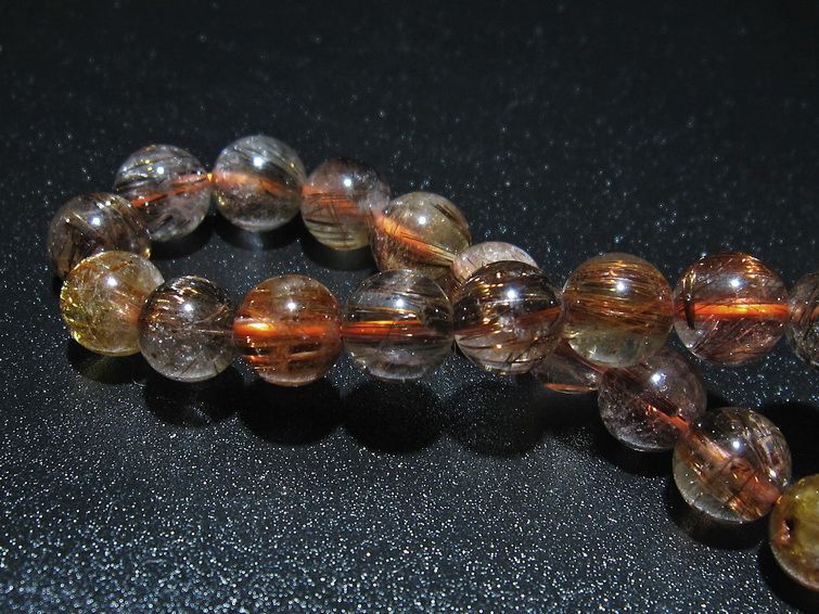 ファイナルグレード金針ルチル水晶 ブレスレット 9mm [T15-10389] 2枚目