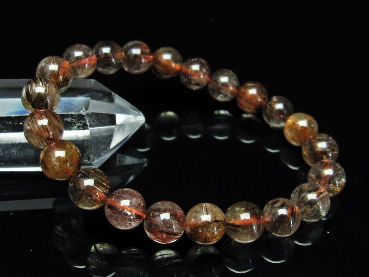 ファイナルグレード金針ルチル水晶 ブレスレット 9mm [T15-10389] 3枚目