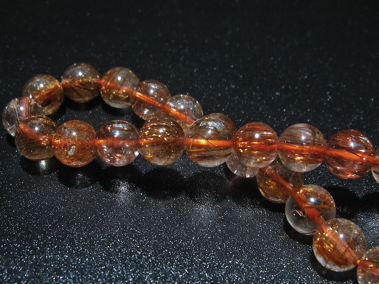 ファイナルグレード金針ルチル水晶 ブレスレット 9mm [T15-10393] 2枚目