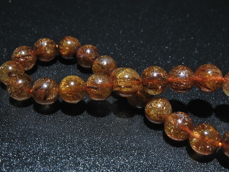 ファイナルグレード金針ルチル水晶 ブレスレット 9mm [t15-10394] 2枚目