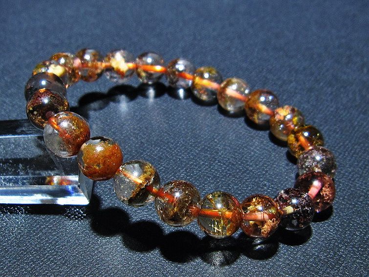 ガーデン水晶 ルチル入り ブレスレット 9mm [t15-10411] 1枚目