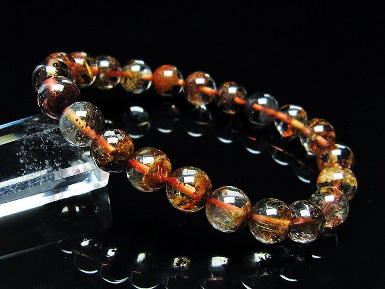 ガーデン水晶 ルチル入り ブレスレット 9mm [t15-10411] 3枚目