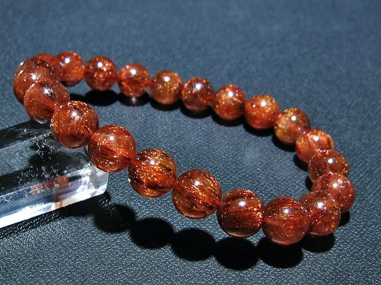 ファイナルグレード金針ルチル水晶 ブレスレット 9mm [t15-10434] 1枚目