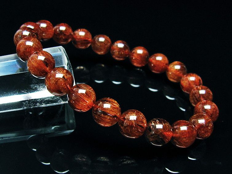 ファイナルグレード金針ルチル水晶 ブレスレット 9mm [t15-10434] 3枚目