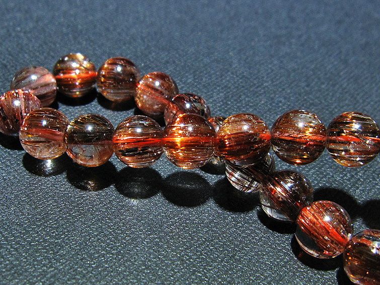 ファイナルグレード金針ルチル水晶 ブレスレット 8mm [T15-10436] 2枚目