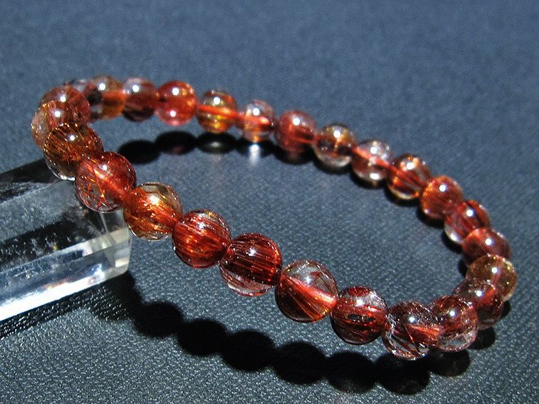 ファイナルグレード金針ルチル水晶 ブレスレット 7mm [t15-10443] 1枚目