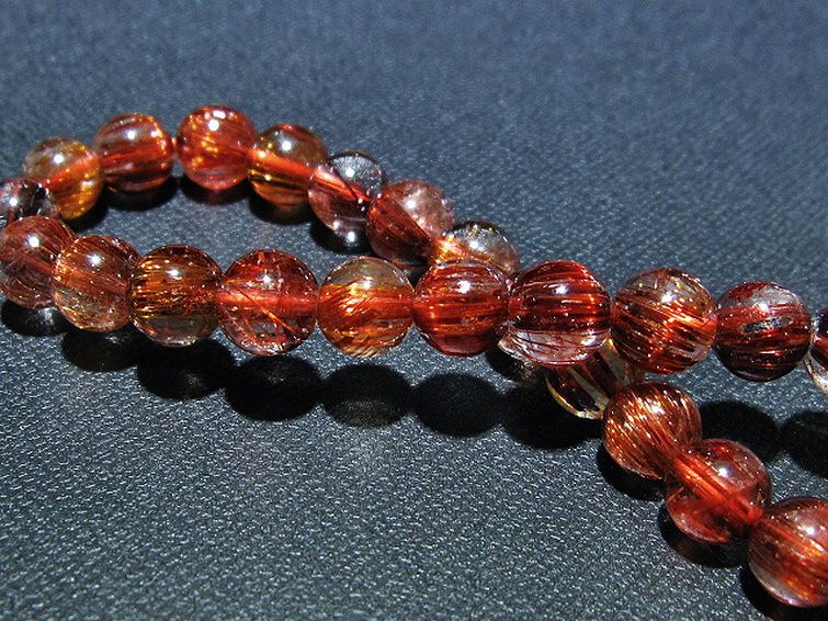 ファイナルグレード金針ルチル水晶 ブレスレット 7mm [t15-10443] 2枚目