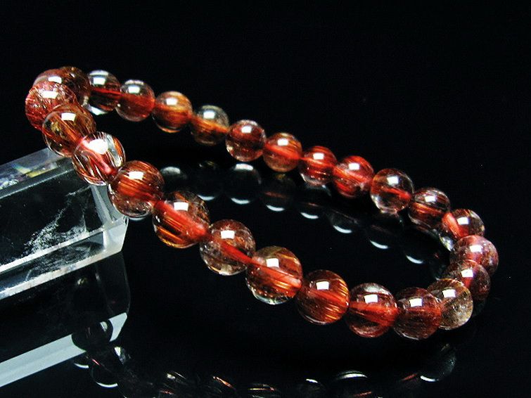 ファイナルグレード金針ルチル水晶 ブレスレット 7mm [t15-10443] 3枚目