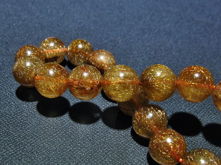 金針ルチル水晶 ブレスレット 11mm [T15-10491] 2枚目